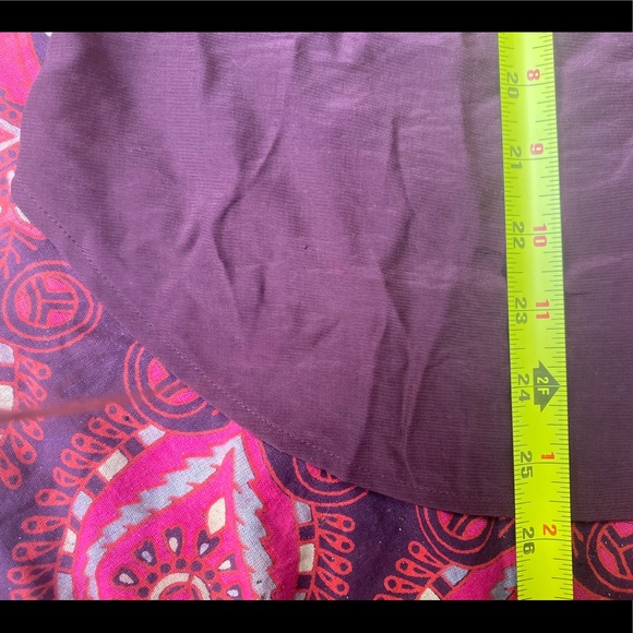 NWT LOFT Square Neck Lightweight Blouse New Shirt Maroon Purple Pink Longsleeve - Picture 6 of 8